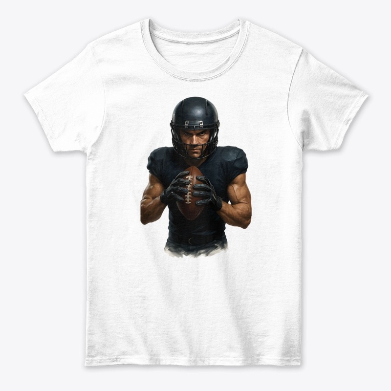 Intense Football Player Art