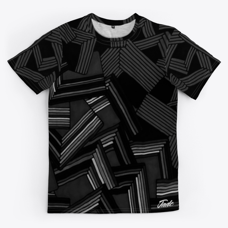 Black and Grey Abstract All-Over Print 