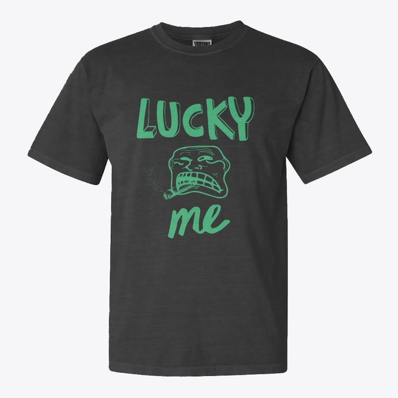 Lucky Me Smoking Face Funny Meme