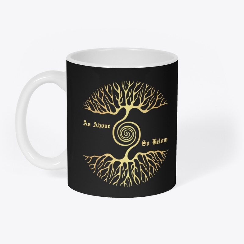as above so below mystical tree t-shirts