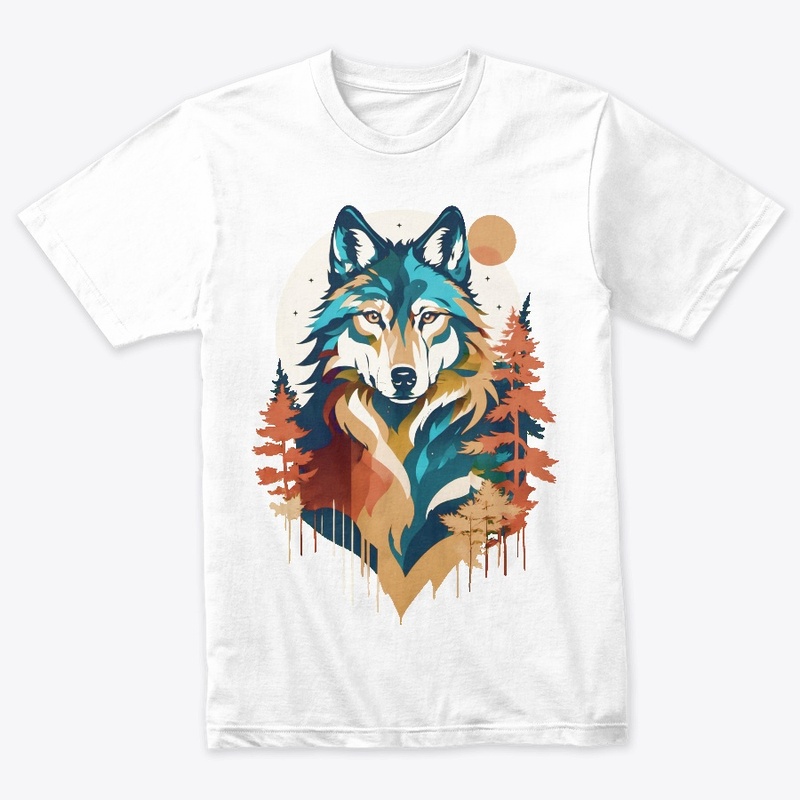 Wolf Shirt Wednesday - Pastel Fall Wolf