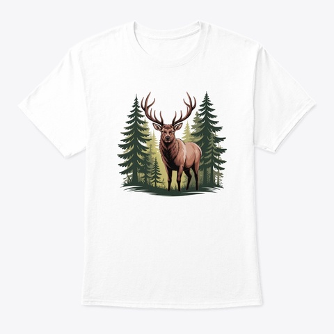 Buck & Pines  White T-Shirt Front