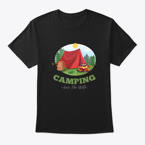 Camping 3 Bzbd Black T-Shirt Front