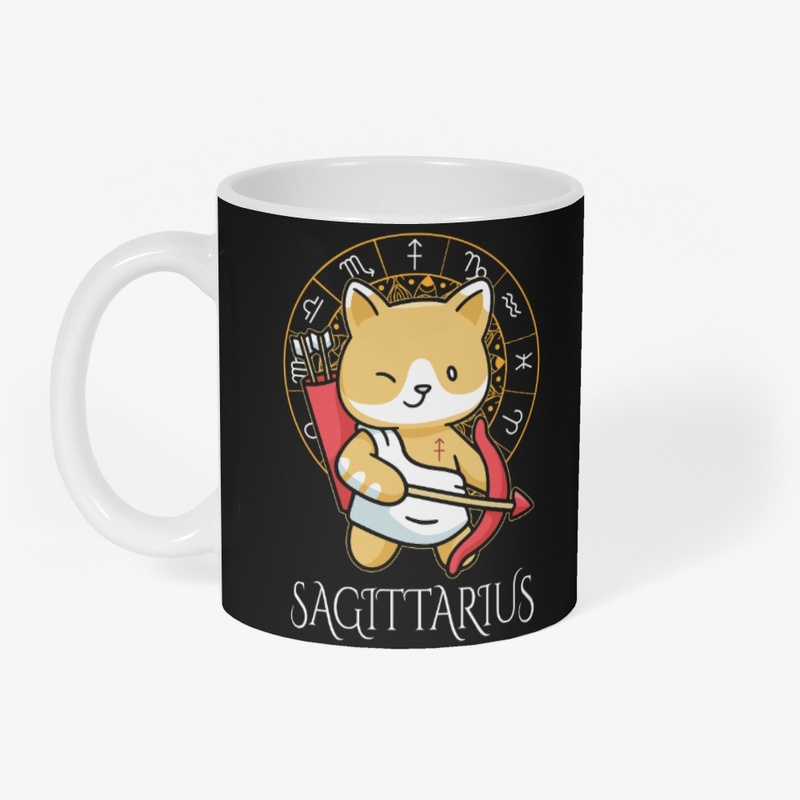 Sagittarius Zodiac Black T-Shirt