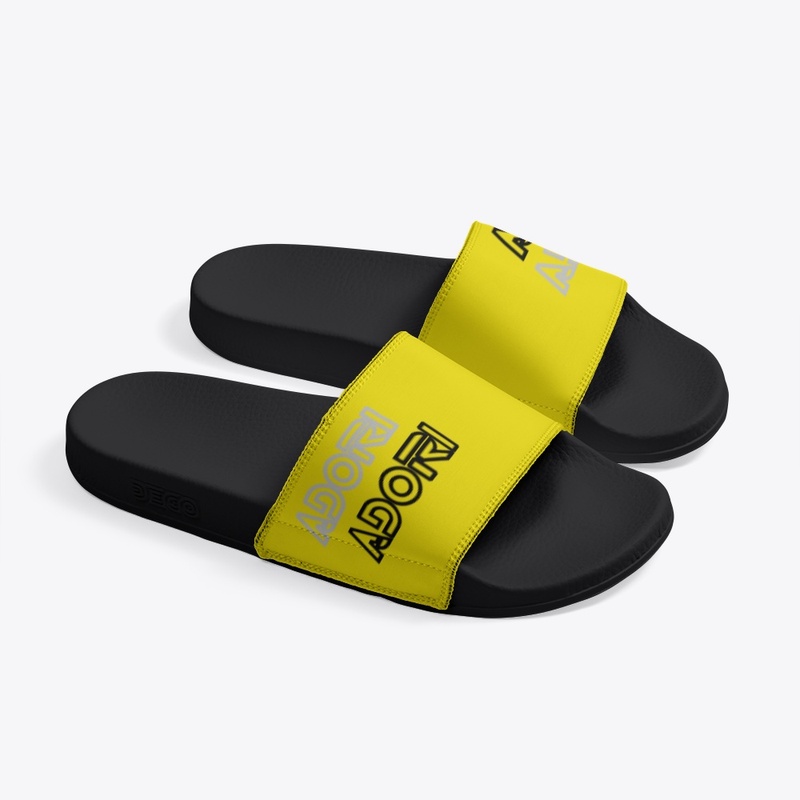 Mens Adori Black Slides