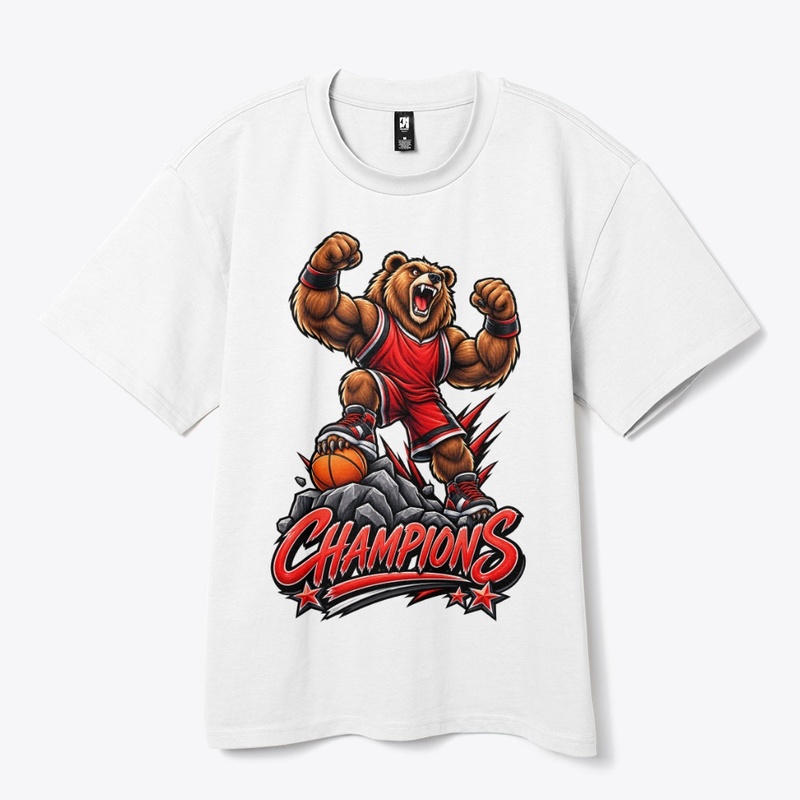 Victory Bear Basketball Mascot 
