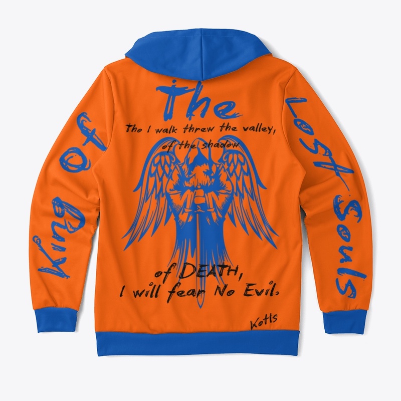 Blue on orange