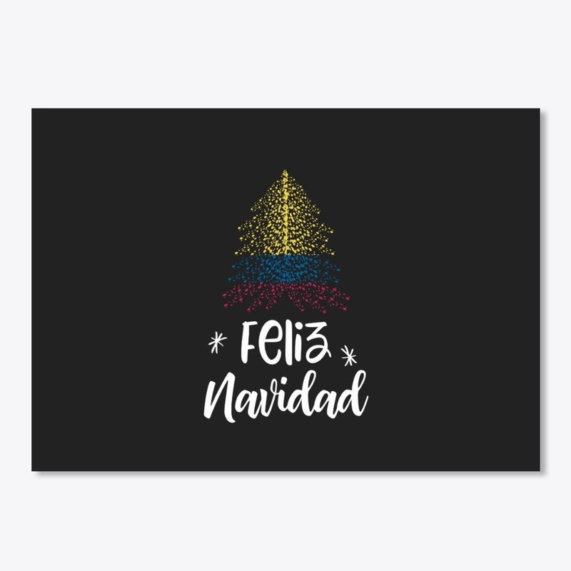 Merry Christmas with Columbian flag