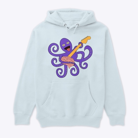 Roctopus Logo Blue Mist T-Shirt Front