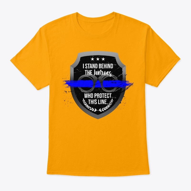 Police Blue Line Protect Hero Badge Cuff