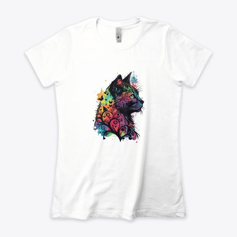 Abstract Colorful Cat