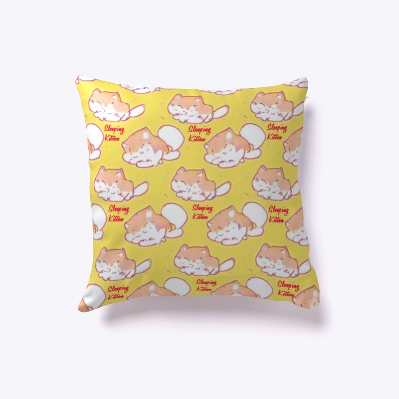 Sweet Dreams Kitten Pillow