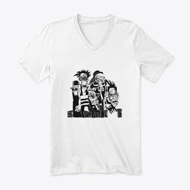 Craze Uk | Strange Skull Gang B&W Tees