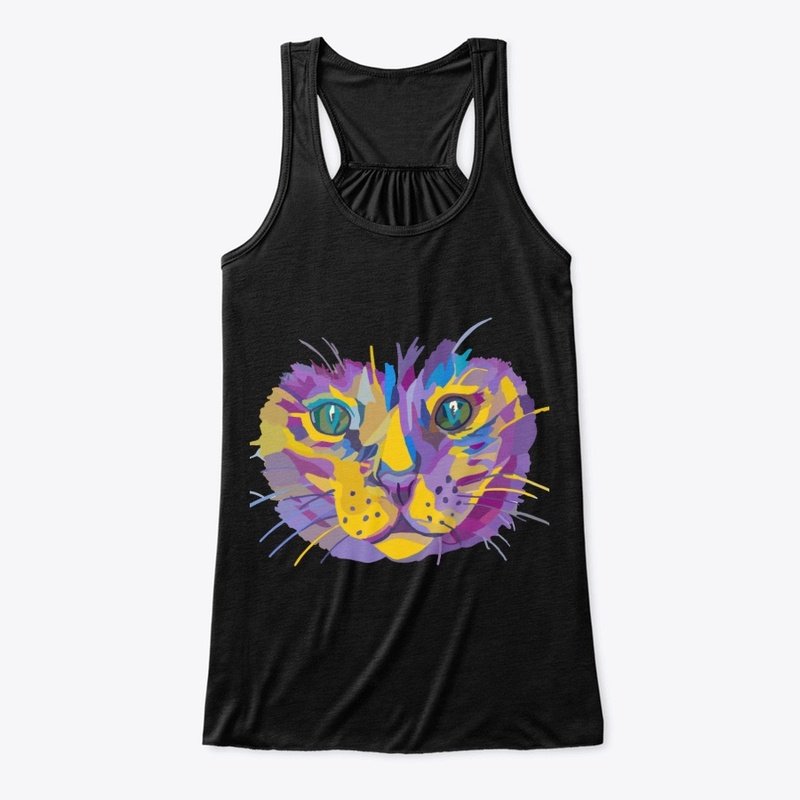 Colorful art cat