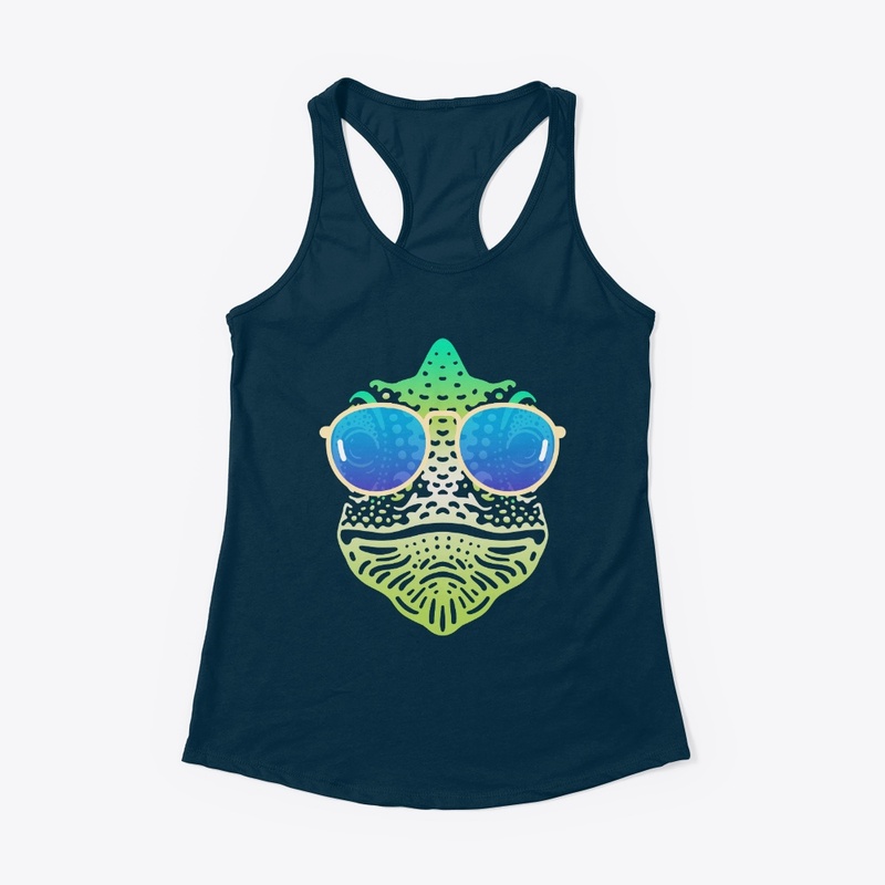 Cute Chameleon in Sunglasses (clr+sg09)