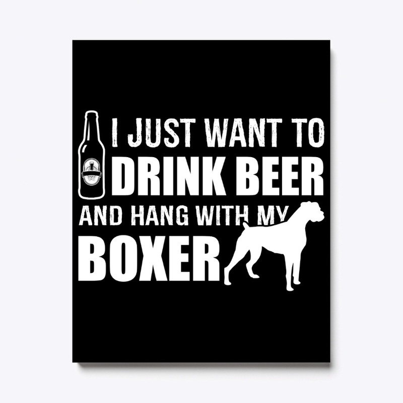 Drink BEER and Hang BOXER dog T-Shirt