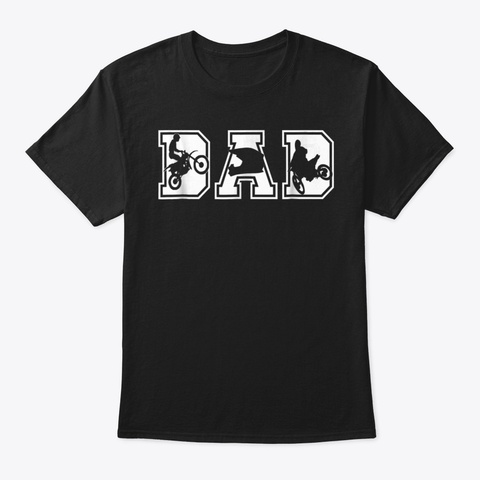Mens Motocross Dad Funny Fathers Day T S Black T-Shirt Front