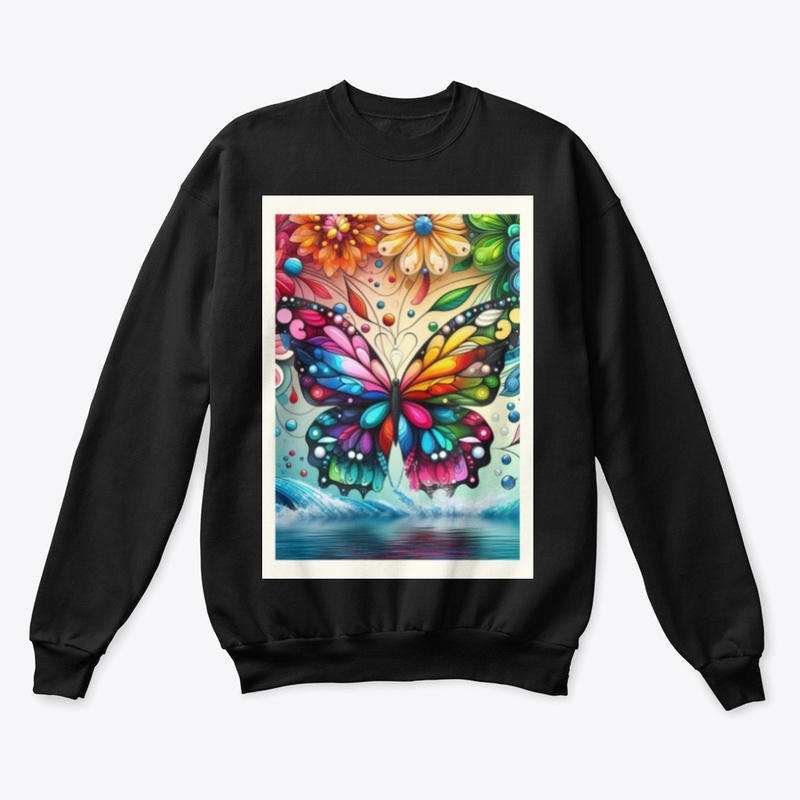 Floral Harmony : Butterfly & Blooms