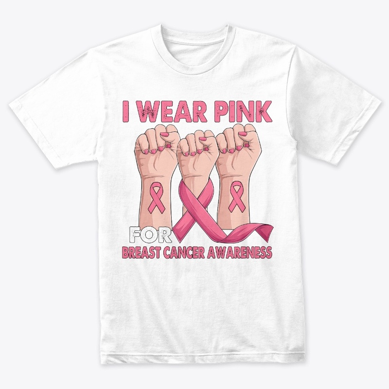 Hand I Wear Pink For Breast Cancer 