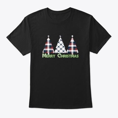 Funny Christmas Tree Teswx Black T-Shirt Front