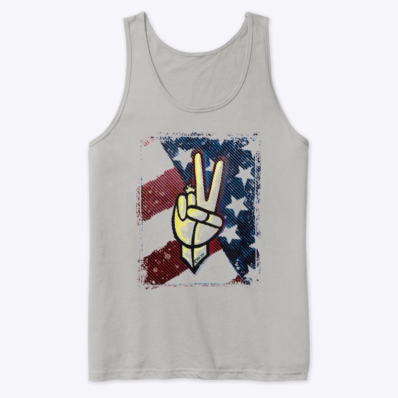 Flag Hand Peace Sign