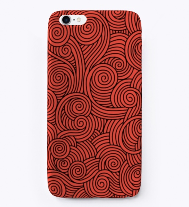 IPhone Case Doodle Swirl Black