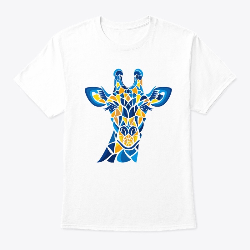 Trendy Giraffe Geometric Colorful Modern