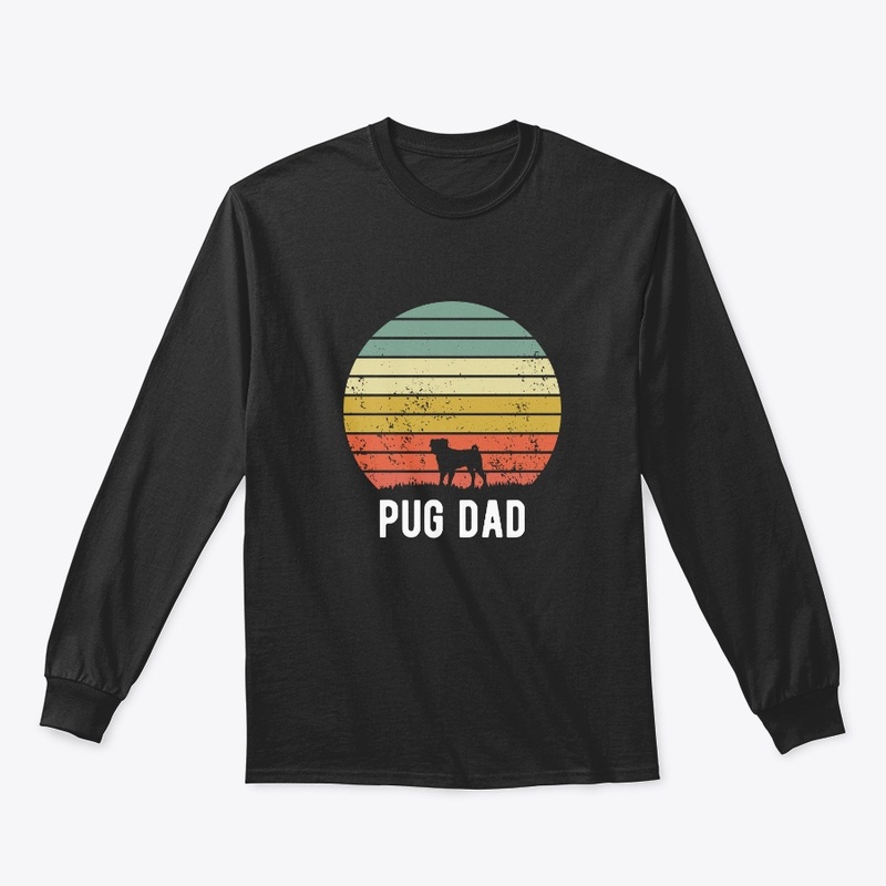 Retro Pug Dog Puppy Lover Sunset