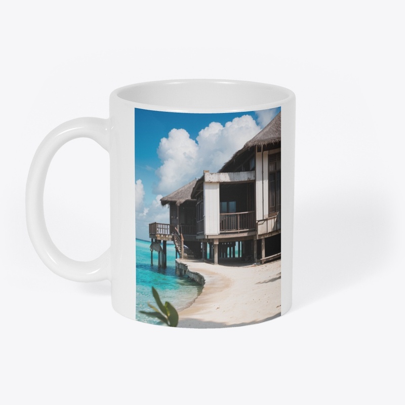 Mug With The Maldives resort scenery 