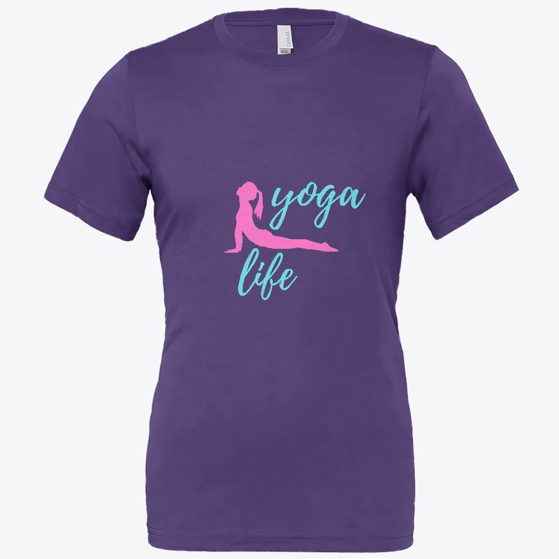 Yoga Life Pink and blue exersize tee