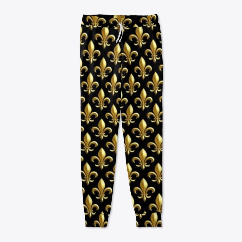 Black & Gold Royal Pattern Regal Fleur