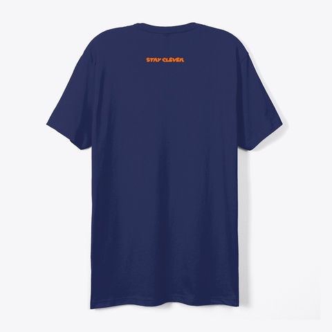 Clever Fox Stay Clever Tee Midnight Navy áo T-Shirt Back