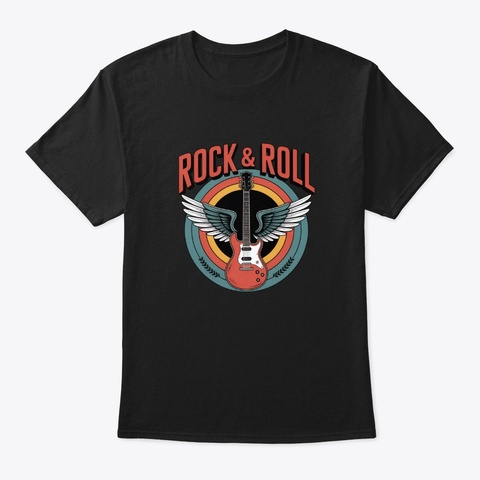 Rock & Roll Black T-Shirt Front
