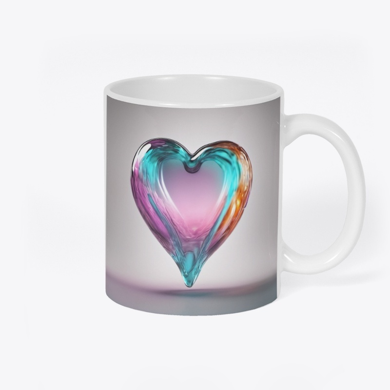 glass heart mug 46-15