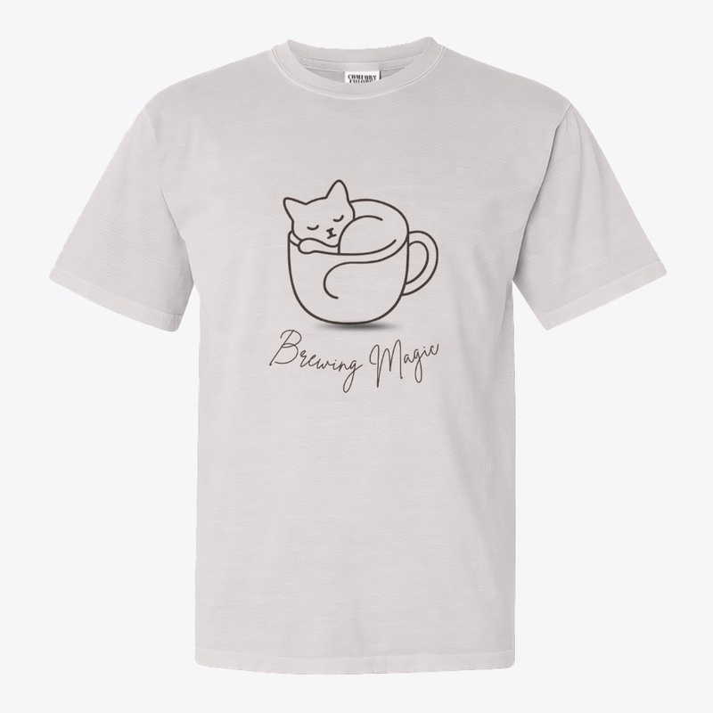 Sleeping Cat Coffee Mug Aesthetic Tee