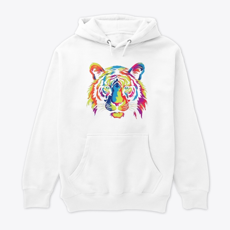 Roar style : White Tiger Face Tee shirt