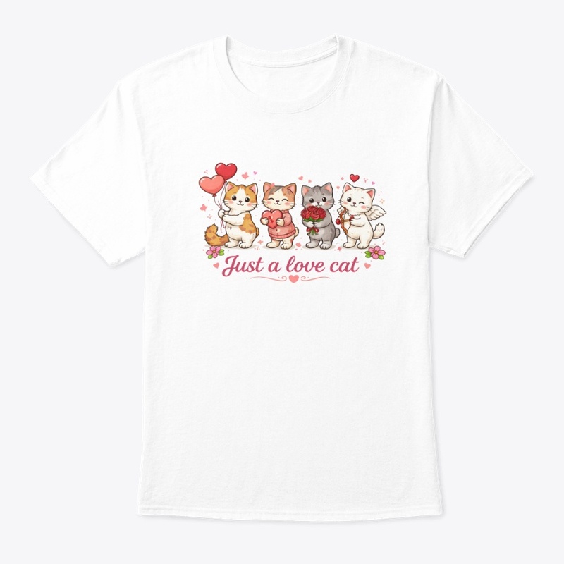 Just a Love Cat Valentine Tee