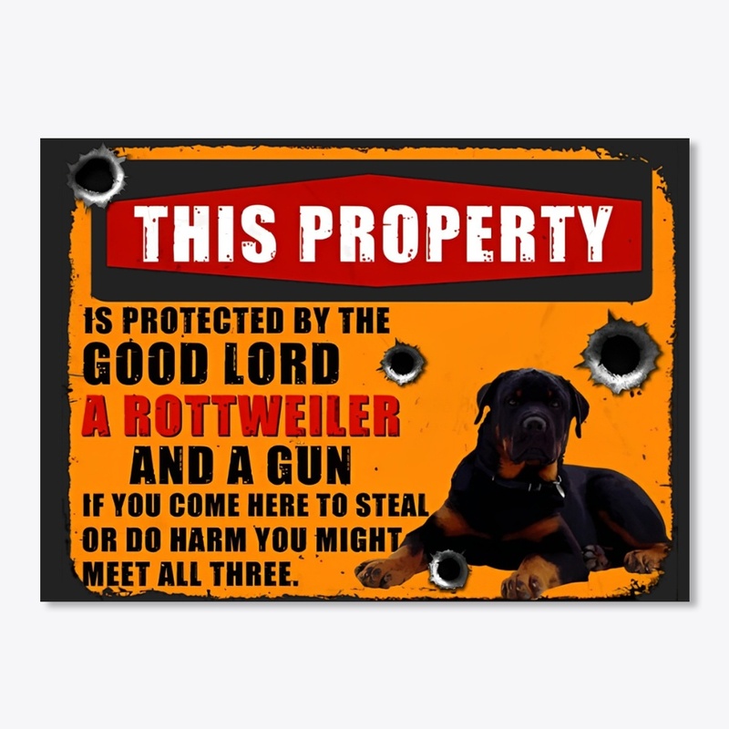 Rottweiler Warning Sign