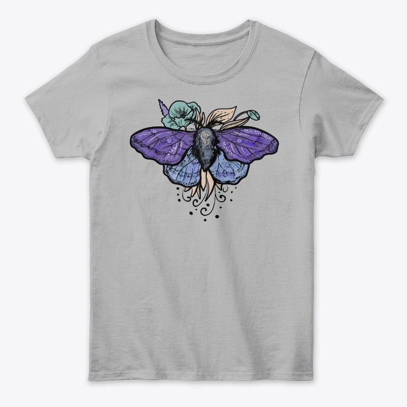 Moth with Flowers