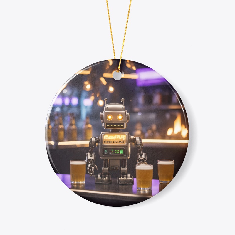 A robot at a bar