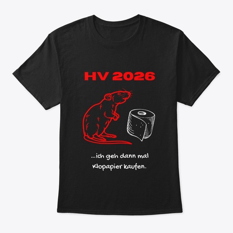 Funny Hv 2026 Klopapier Meme Black T-Shirt Front