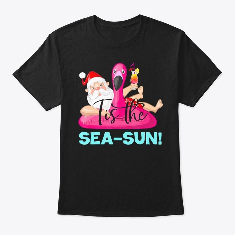 Santa Claus Flamingo Float Tis The Sea S