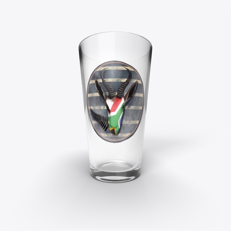 Springbok eating All Black fern