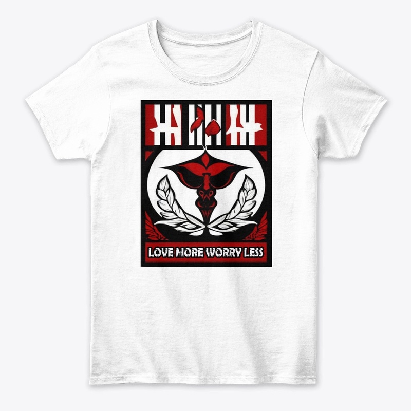 T-shirt design Love More worry less 