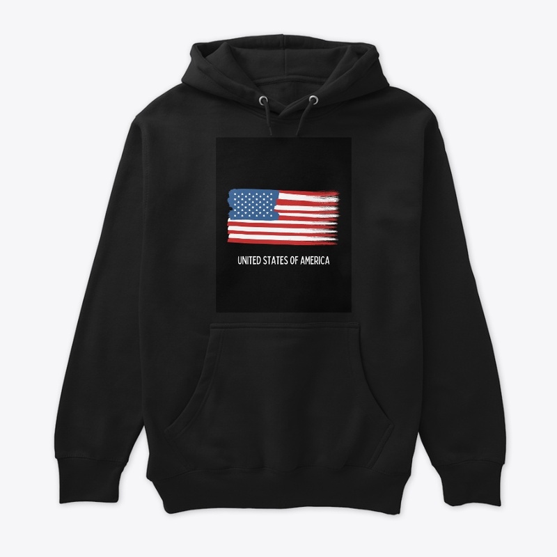 "united states america" black t-shirt