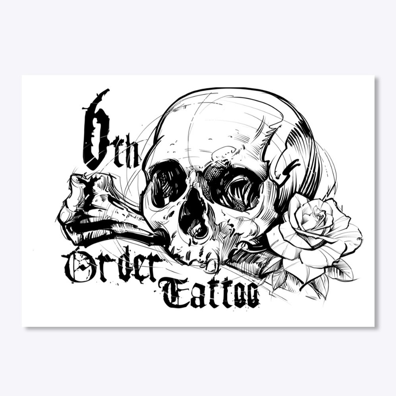 Skull Sketch (Black Print)