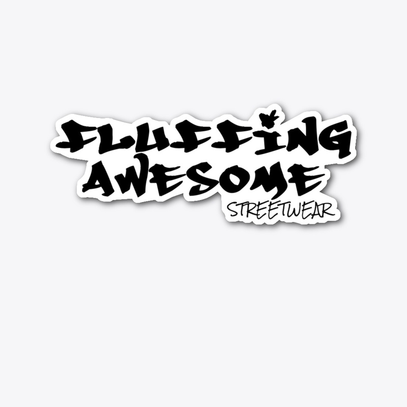 Fluffing Awesome kids black logo