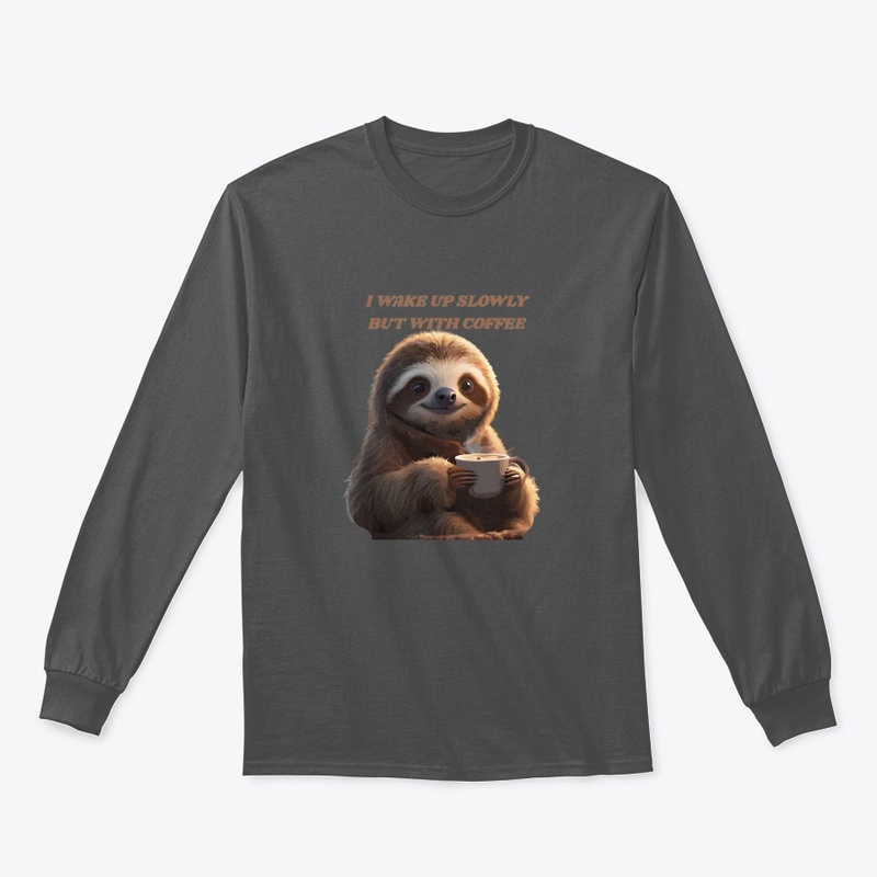 Sloth With Coffee.