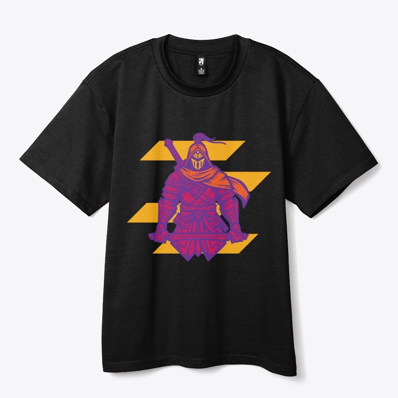 neon ronin striped knight