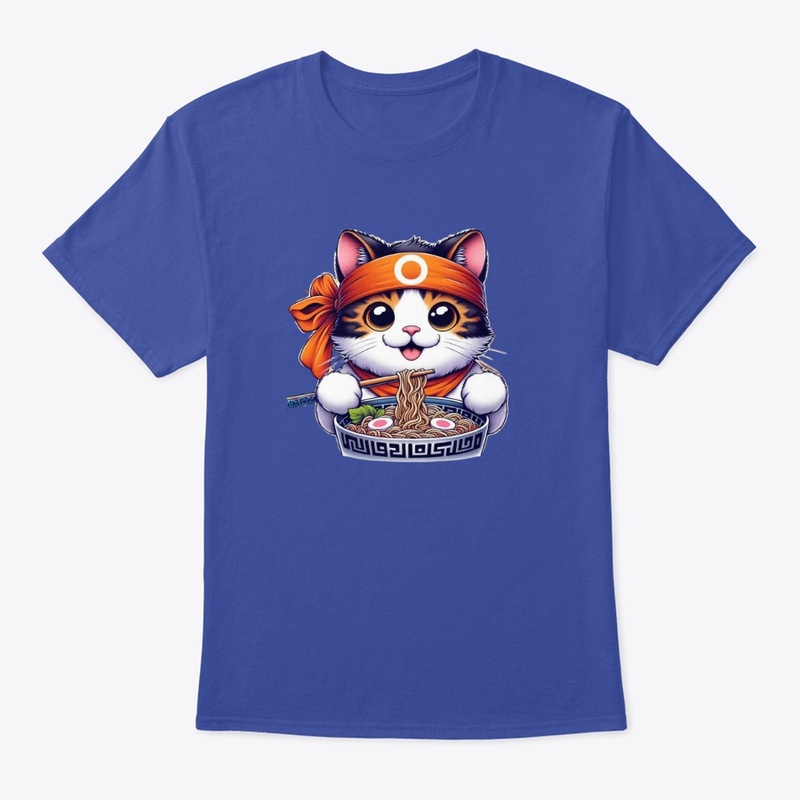 Japanese Cat Enjoying Ramen